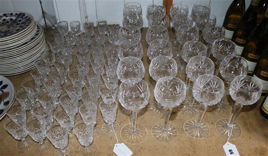 Extensive suite of matched table glassware